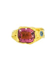 Orchid Octagon Tourmaline Melt ring
