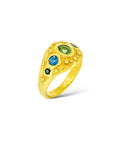 Green domed Emblema ring