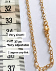 CLEARANCE - Sweet Twisted Trace chain - gold- 37cm