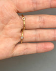 Green Australian Octagon set North/South and cheeky bottom sapphire