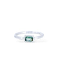 Greeny Octagon Australian Sapphire Solitaire