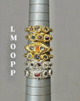 Fall Flint stone rings - Silver and gold