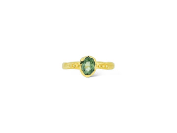 Green Sapphire Solitaire