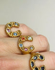 Horseshoe Ring - Blue Beauty