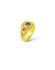 Purple Winza domed Emblema ring