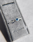 Denim blue Sapphire Solitaire twist ring