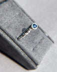 Denim blue Sapphire Solitaire twist ring