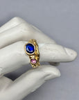 Kyanite + pink sapphire Melt ring