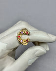 Horseshoe Ring - Pink and Red sapphires