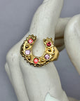 Horseshoe Ring - Pink and Red sapphires