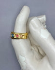 Teal blue and sunset orange Sapphires 1/2 Cigar