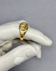 Melt signet Pinky green sapphires