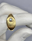 Melt signet Grey-green sapphire