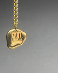 GOLD VERMEIL Old English Letters - with or without chain