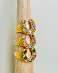 Horseshoe Ring - Blue Beauty