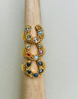 Horseshoe Ring - Blue Beauty