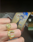 Horseshoe Ring 7 sapphires