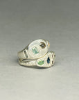 Silver Seam Signet - sea blue/greens + peach