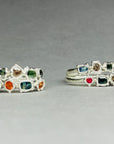 Multi stone 'Story' rings