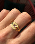 CLEARANCE - Sapphire Seam Signet - P