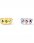 Pelta Sapphire rings - Silver & Gold vermeil