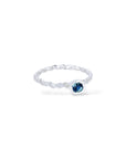 Denim blue Sapphire Solitaire twist ring