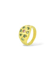 Pink and greens 9 stone Emblema ring