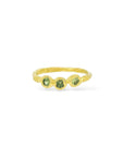 3 Spring greens sapphires skinny band