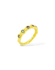 1/2 Eternity style ring with earthy sapphires