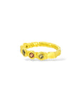 1/2 Eternity style ring with earthy sapphires