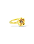 Orange and purple baguette sapphire Bloom Ring