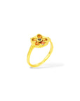 Orange and purple baguette sapphire Bloom Ring