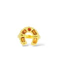 Horseshoe Ring - Orange baguettes sapphires- of course!
