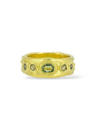 Pale green and champagne Sapphires 1/2 Cigar