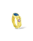 Kyanite + pink sapphire Melt ring