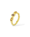 Rusty orange yellow and red sapphire Wobbly Band