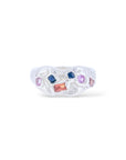 Scattered sapphires Lava ring - silver