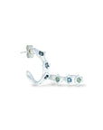 Montana sapphire Stoned Hoop Earrings