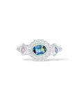 Blue orange shot and white Revival Ring