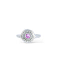 Pink Ra Cheeky Teal sapphire ring Silver