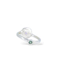 Pink Ra Cheeky Teal sapphire ring Silver