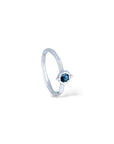 Silver Sapphire Dot 2 Dot rings