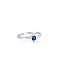 Silver Sapphire Dot 2 Dot rings