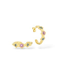 NEW Stoned Hoop Earrings