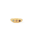 Fall Flint stone rings - Silver and gold