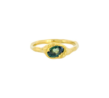 Green Sapphire Solitaire