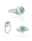 Aquamarine sea foam ring