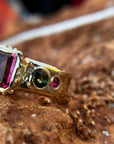 9ct Tourmaline + Sapphires Medici Ring