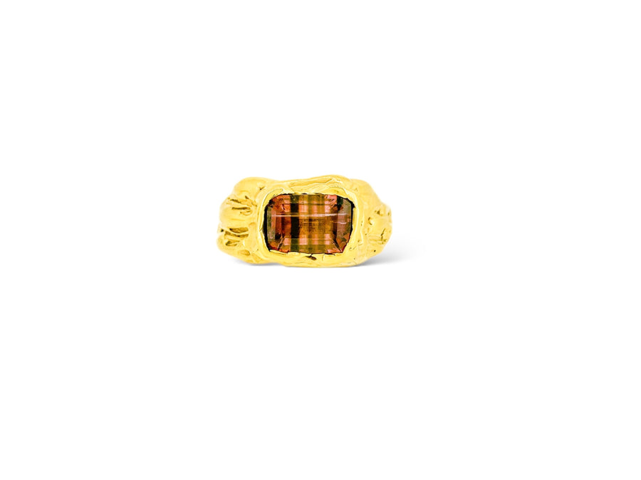 Rosewood Tourmaline Melt ring