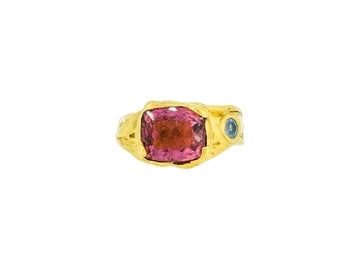 #19 Orchid Octagon Tourmaline Melt ring